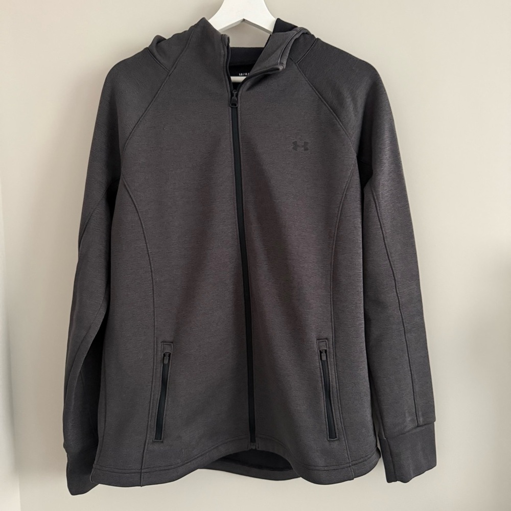 Under Armour Fleece Storm Water Repellant ColdGear Full Zip Gray Large